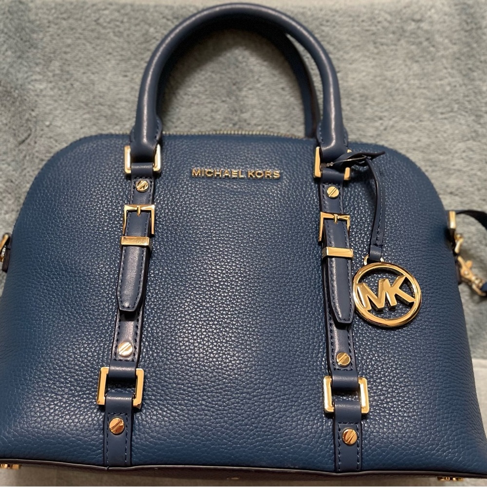 Michael Kors small blue clutch